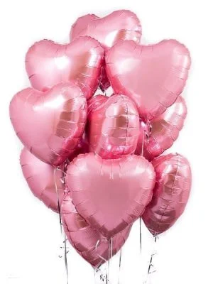 balonky srdicka ruzove
