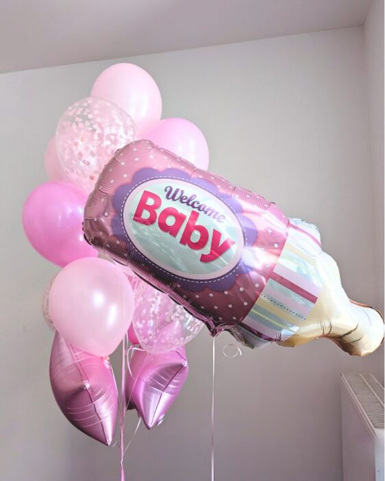 balonkova vyzdoba narozeni holcicky