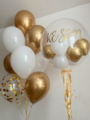 balonky zlate a bile