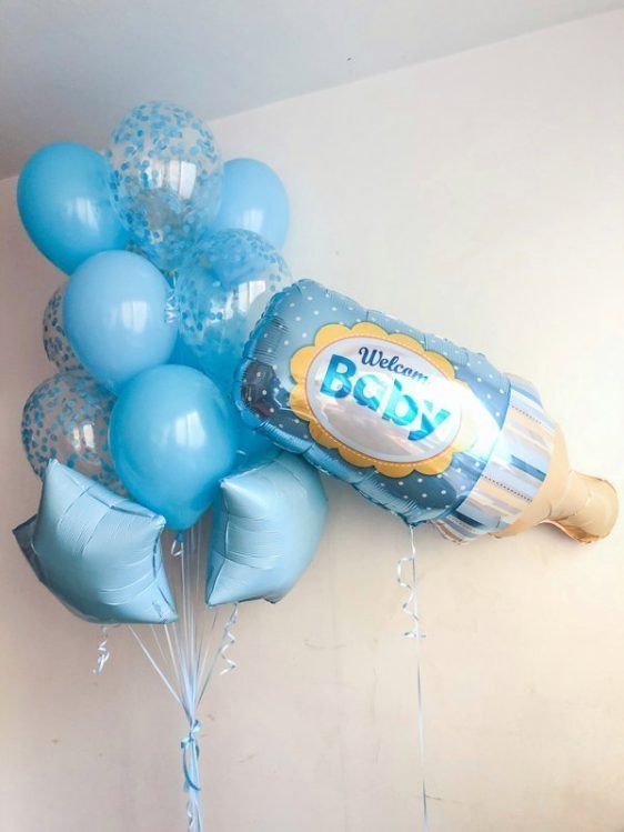 Balloons for the birth of a baby boy