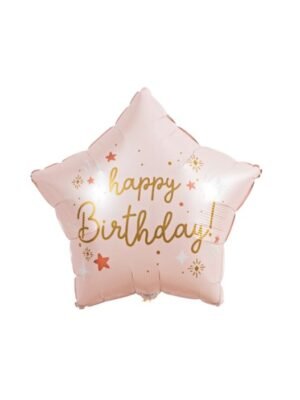 balonek hvězda Happy Birthday