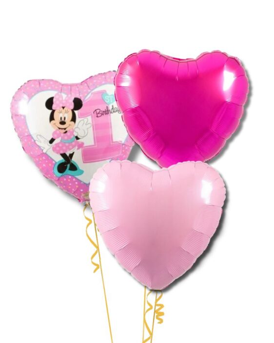 sada balonku Minnie prvni narozeniny