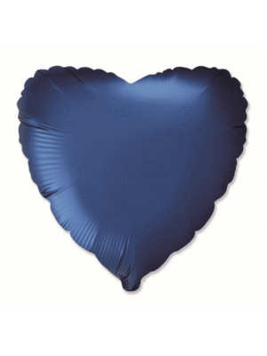 Saténový modrý balónek srdce 46 cm