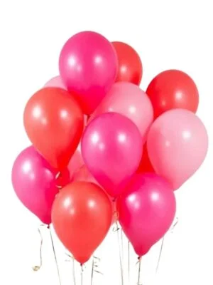 balonkovy buket cervene a ruzove balonky