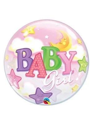 Deco Bubble Balónek Baby Girl 56 cm