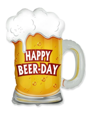 Pivo "Happy Birthday" fóliový balónek 65 x 68 cm