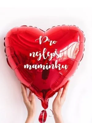 Červený přizpůsobený fóliový balónek srdce