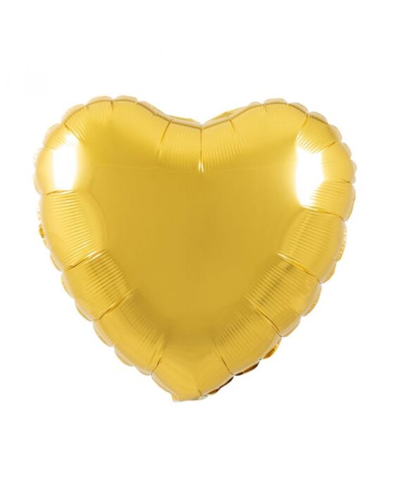 foliovy balonek srdce zlata barva