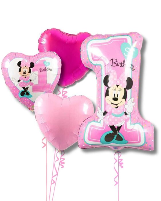 balonky Minnie 1 narozeniny