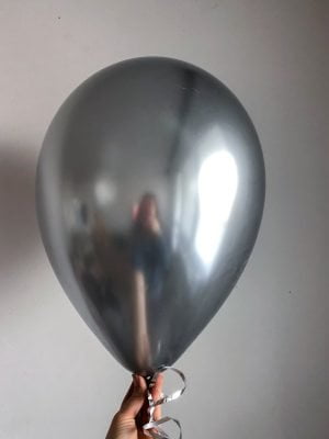 balonek chromovy stribrny