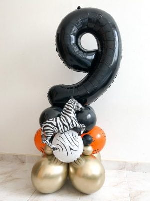 balonkova dekorace c cislice