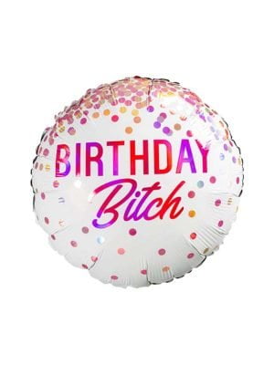 balonek birthday bitch ruzovy