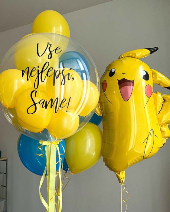 balonky pikachu s heliem