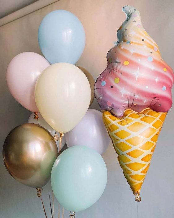 balonky s heliem zmrzlina