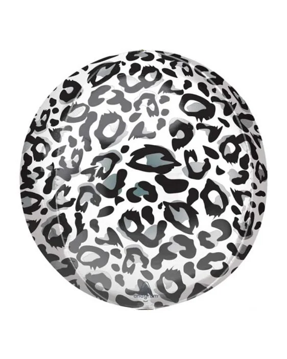 balonek s potiskem bily leopard