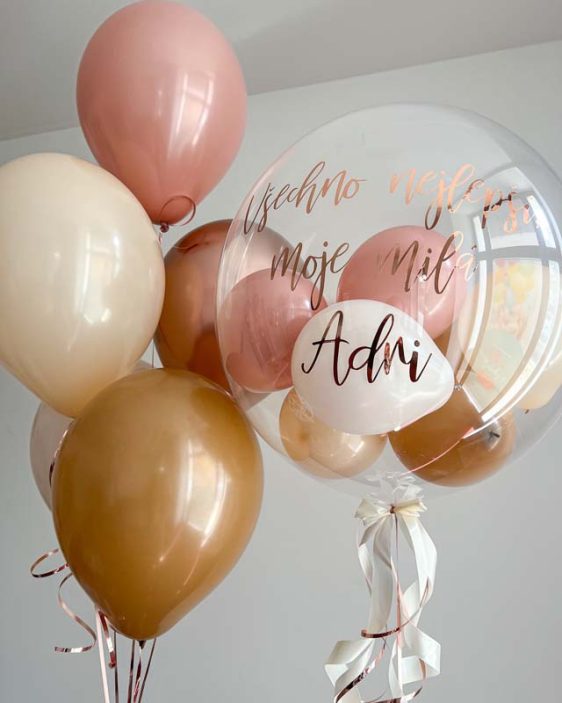 heliove balonky s napisem
