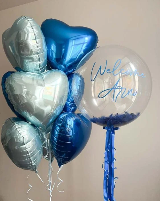 heliove balonky modre