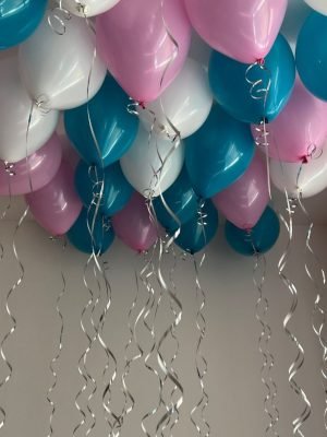 balonky mix ruzove bile a tyrkysove