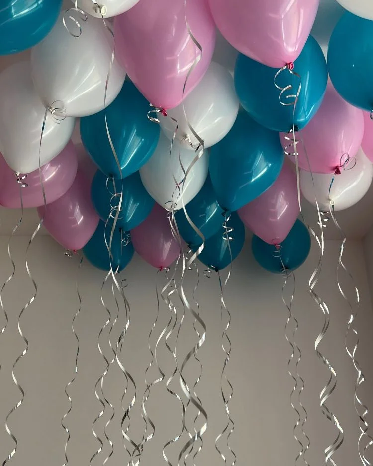 balonky mix ruzove bile a tyrkysove