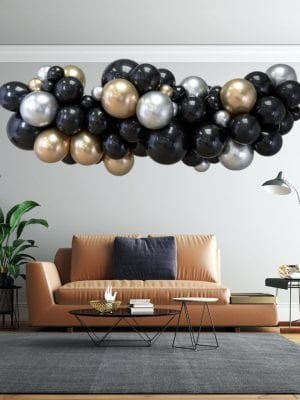 cerna balonkova girlanda