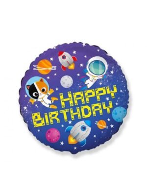 balonek foliovy vesmir happy birthday 45 cm