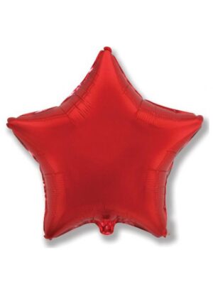 balonek hvezda cervena