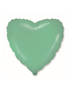 foliovy balonek srdce matove zeleny