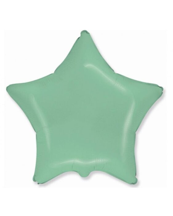 Balónek fóliový Hvězda Mátově zelená 46 cm