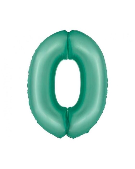 balonek cislo satenovy zeleny 0