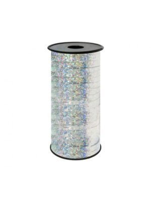 stuha holograficka stribrna