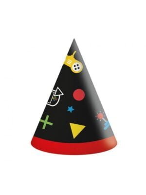 Papírové Čepičky 'Gaming Party', 6 ks