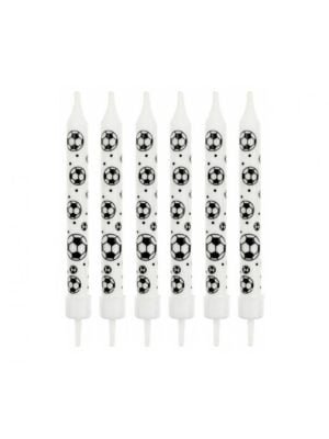 Svíčky s Držáky "Fotbal", 6 ks,