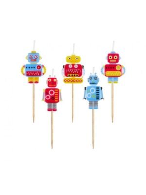 Dortové Svíčky Roboti - 5 ks