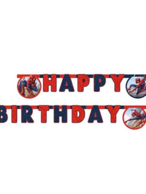 Banner 'Spiderman Crime Fighter' - Happy Birthday, 200 cm