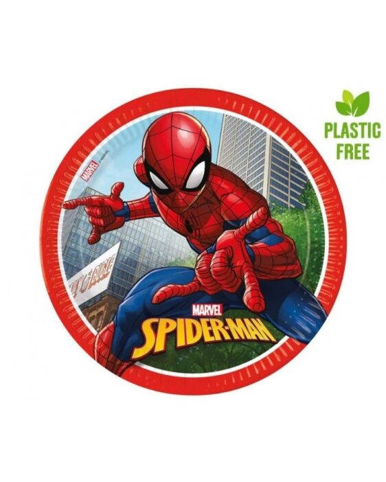 Papírové talíře Spiderman Crime Fighter, 23 cm, 8 ks