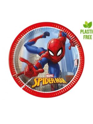 Papírové talíře Spiderman Crime Fighter, 20 cm, 8 ks