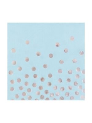 Papírové Ubrousky s Stříbrnými Tečkami - 12 ks