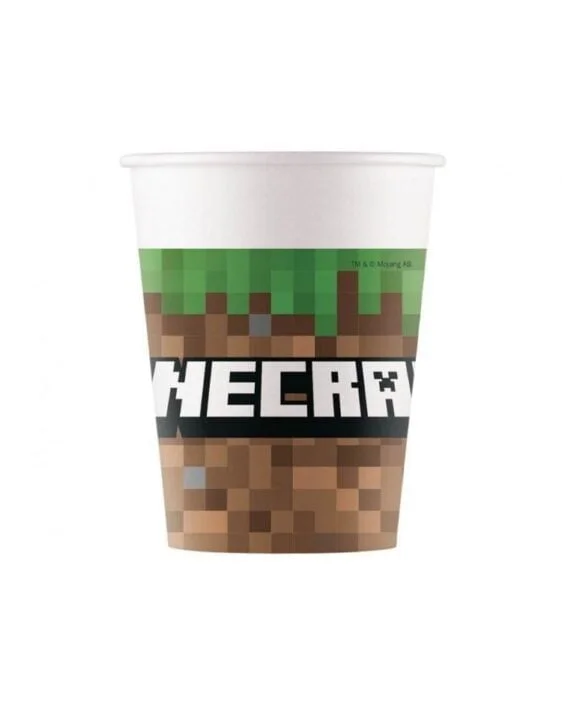 Papírové Kelímky Minecraft, 200 ml, 8 ks