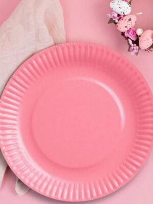 ruzove papiorve talire