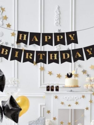 Papírová Girlanda 'Happy Birthday'