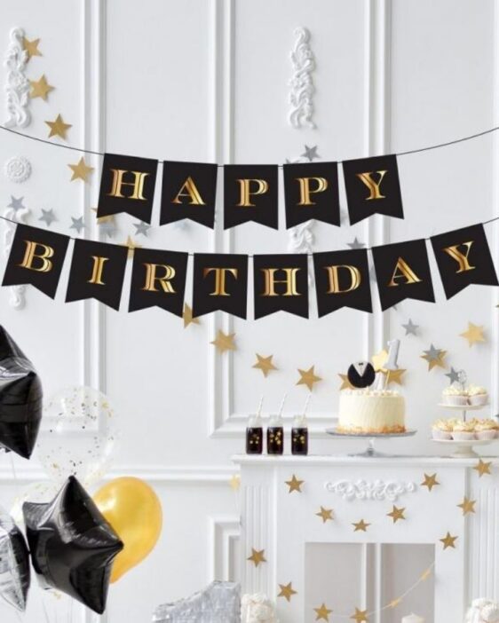 Papírová Girlanda 'Happy Birthday'