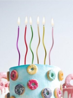 Zakroucené Metalické Svíčky na dort