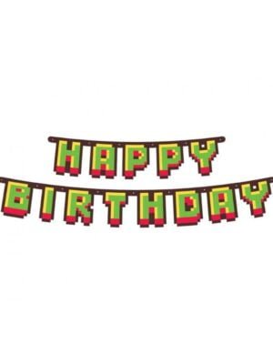 Girlanda 'Happy Birthday Game On', 160 cm