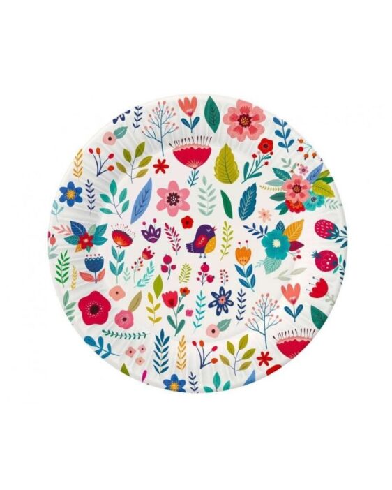 Papírové talíře Letní kolekce - Have fun (tmavé), 18 cm, 6 ks