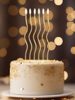 Zakroucené Metalické Svíčky Zlaté