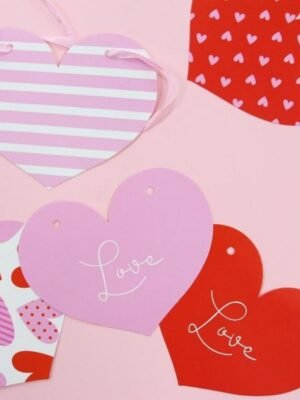 Papírová Girlanda Srdce