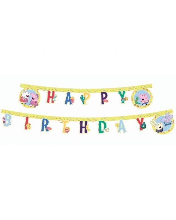 Banner Peppa Pig - Happy Birthday, 230 cm