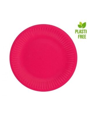 Papírové talíře magenta, 18 cm, 6 ks