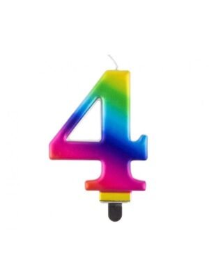 Svíčka Číslice "4", Galaxie, 8 cm