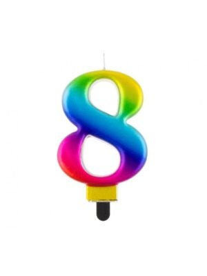 Svíčka Číslice "8", Galaxie, 8 cm